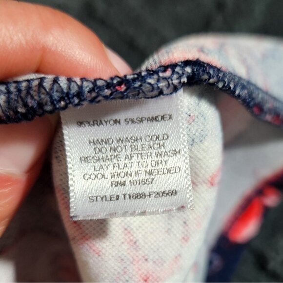 Ivoire Women's Floral Print Off The Shoulder Crop Top Blouse Size Large - Picture 7 of 7